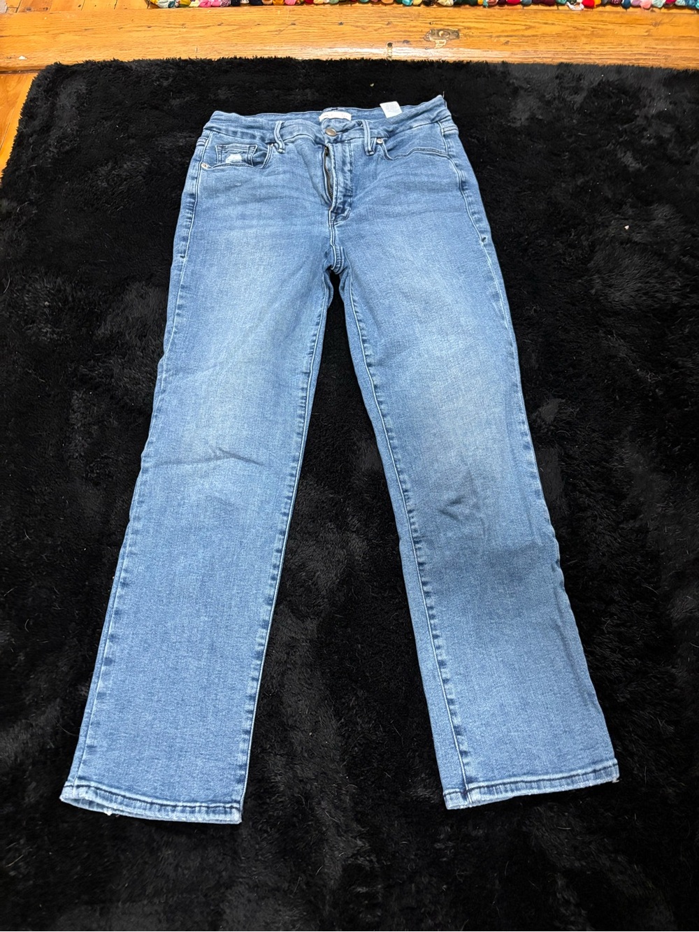 Good American Light Blue Flare Jeans